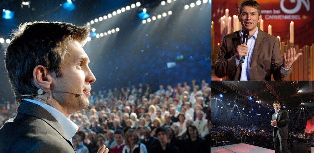 Moritz Küffner bei verschiedenen Bühnen- und TV-Auftritten