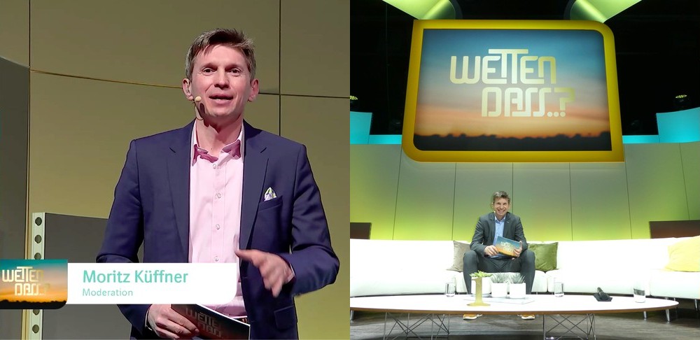 Moritz Küffner als Moderator bei Wetten, dass..?